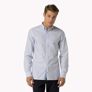 Tommy Hilfiger pánská pruhovaná košile se vzorem - M (902)